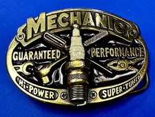 Mechanic Guaranteed Performance HiPowered Super Tuned Great American Belt Buckle