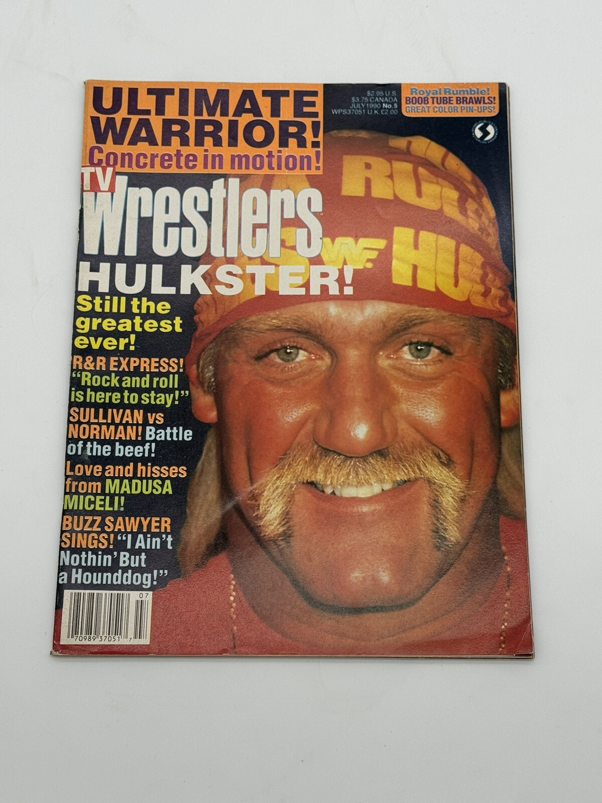 Tv Wrestlers Hulkster!  Wwf Magazine July 1990 Hulk Hogan Ric Flair Lex Luger