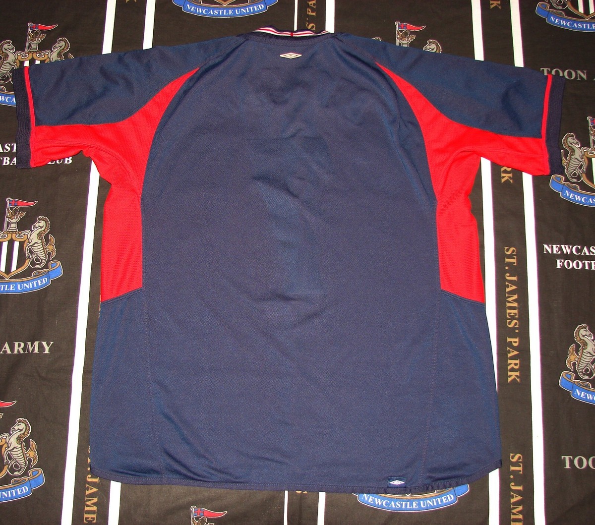 Maillot Angleterre Umbro 2002/2004 Extérieur Rouge – #7 Beckham, Taille L