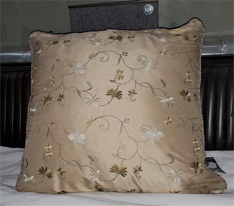 Silk Throw Pillow Shell Glens of Antrim Cream Silk Dupioni