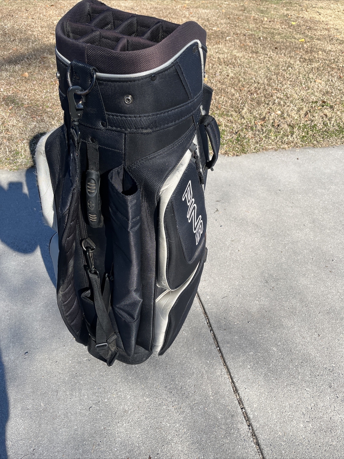 Ping Pioneer Cart Golf Bag 14 Way Divider Black Cooler Pocket All