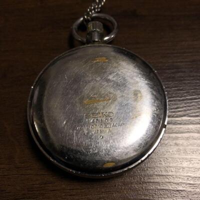 Seiko Pocket Watch 7C11-0010 Railway Watch Vintage Working