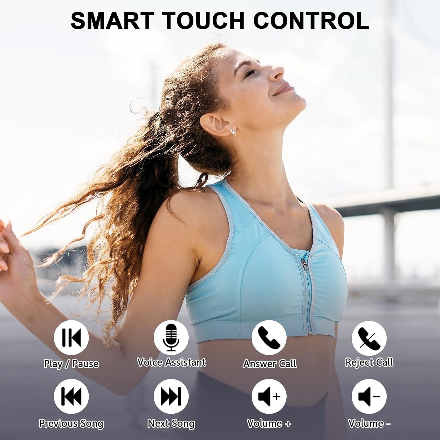 Wireless Bluetooth Earbuds with 4 HD Mics for Crystal Clear Calls-image