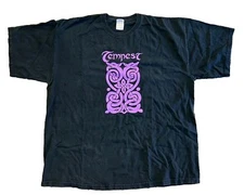 Vintage Tempest 2007 Tour Concert T-Shirt Black 2XL XXL Folk Celtic Rock Norway