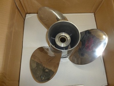 Honda Outboard Propeller 58133-ZY3-A17AH 14 1/4 X 17 Stainless Steel 