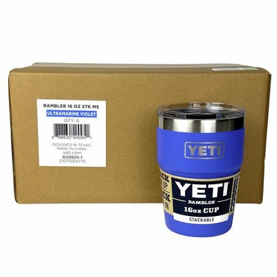 YETI Ultramarine Violet 16 oz Stackable Cups Set of 6 Retired Lot New in Box NWT