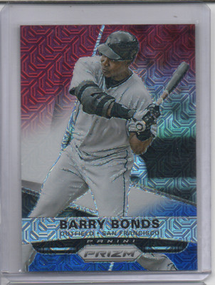 2015 Panini Prizm Red White & Blue Mojo Prizm Barry Bonds #167