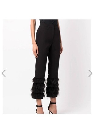 Milly feather black pant - size 8