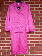 Victorias Secret Satin PJ Set Size Small Hollywood Pink Pajama Top  Pants
