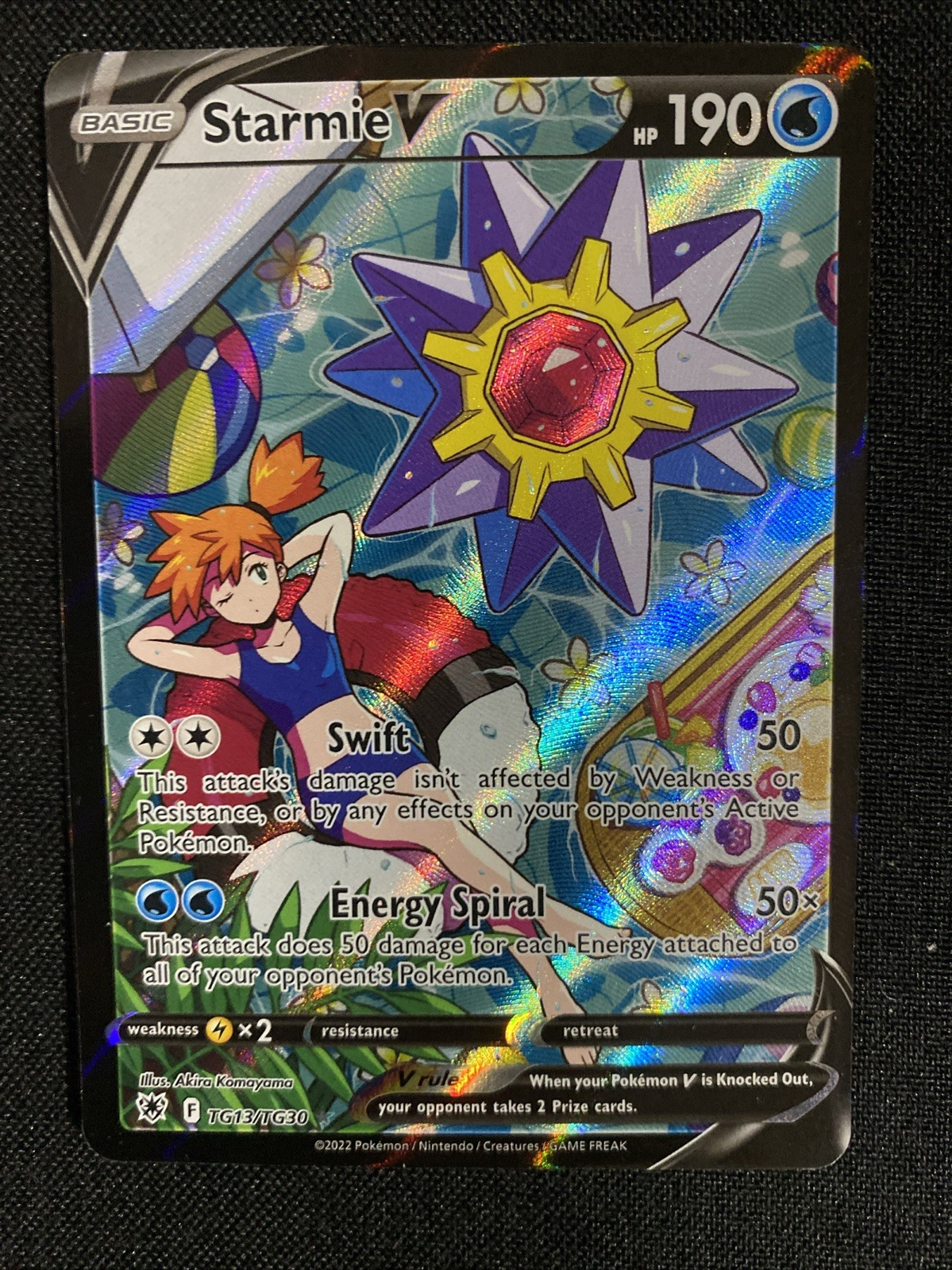 Pokémon TCG Starmie V Full Art Holo Rare Card TG13/TG30 Astral Radiance