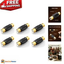 Versatile RCA Female to Female Gold-Plated Adapter 6-Pack for All Devices