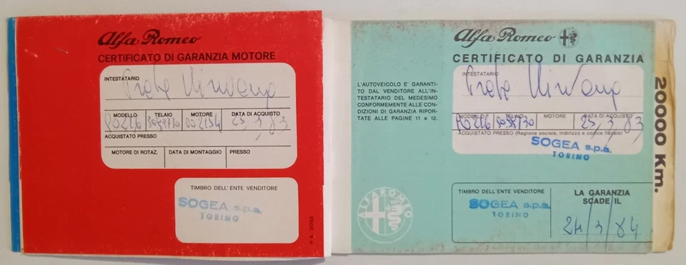 LIBRETTO DI SERVIZIO ALFA ROMEO ALFA SUD CON COPIA LIBRETTO E GARANZIA VEDI... - Bild 2 von 2