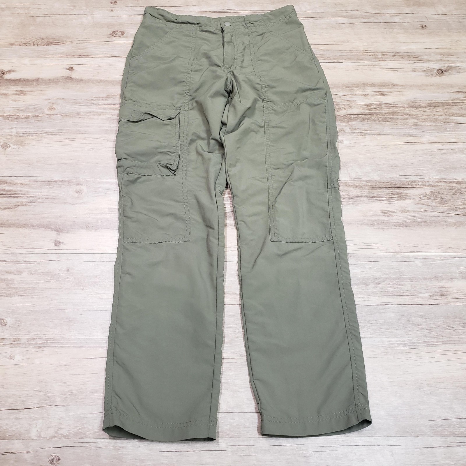 Patagonia Hiking Pants Mens XL Green Nylon Cargo 37x27 Trail Outdoor STY67060