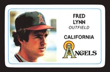 1981 Perma-Graphics Superstar Credit Cards #020 Fred Lynn California Angels
