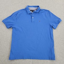Tommy Hilfiger Polo Mens XL Blue Embroidery Shirt
