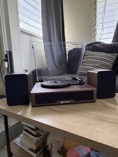 Vangoa Vinyl Record Player with External Speakers Bluetooth