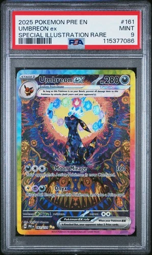 2025 POKEMON PRISMATIC EVOLUTIONS SPECIAL ILLUSTRATION RARE UMBREON EX PSA 9