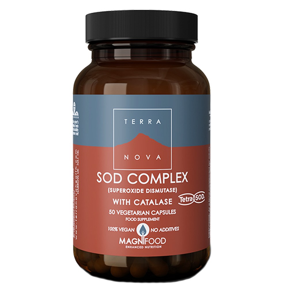 Terranova SOD Complex with Catalase 50 Vegan Capsules Antioxidant Support