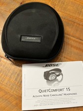 Bose QuietComfort 15 Acoustic Noise-Cancelling Headphones, Black/Silver (A)