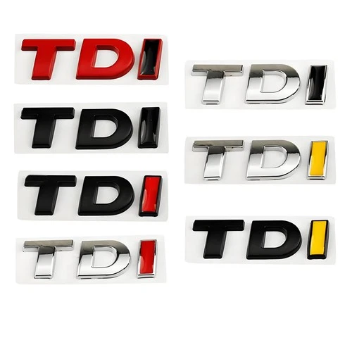 High Quality TDI Turbo Diesel Car Badge – 3D Alloy Decal for VW Models