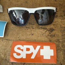 Mint SPY Cutter Sunglasses 65/13-114 White Black Bonus Extra Lens Case  