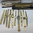 Bundle Of 12 Vintage Gold Plated Ladies Watches Mechanical Job Lot Parts Repair