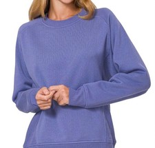 Zenana Marlin Raglan Sweatshirt Size S