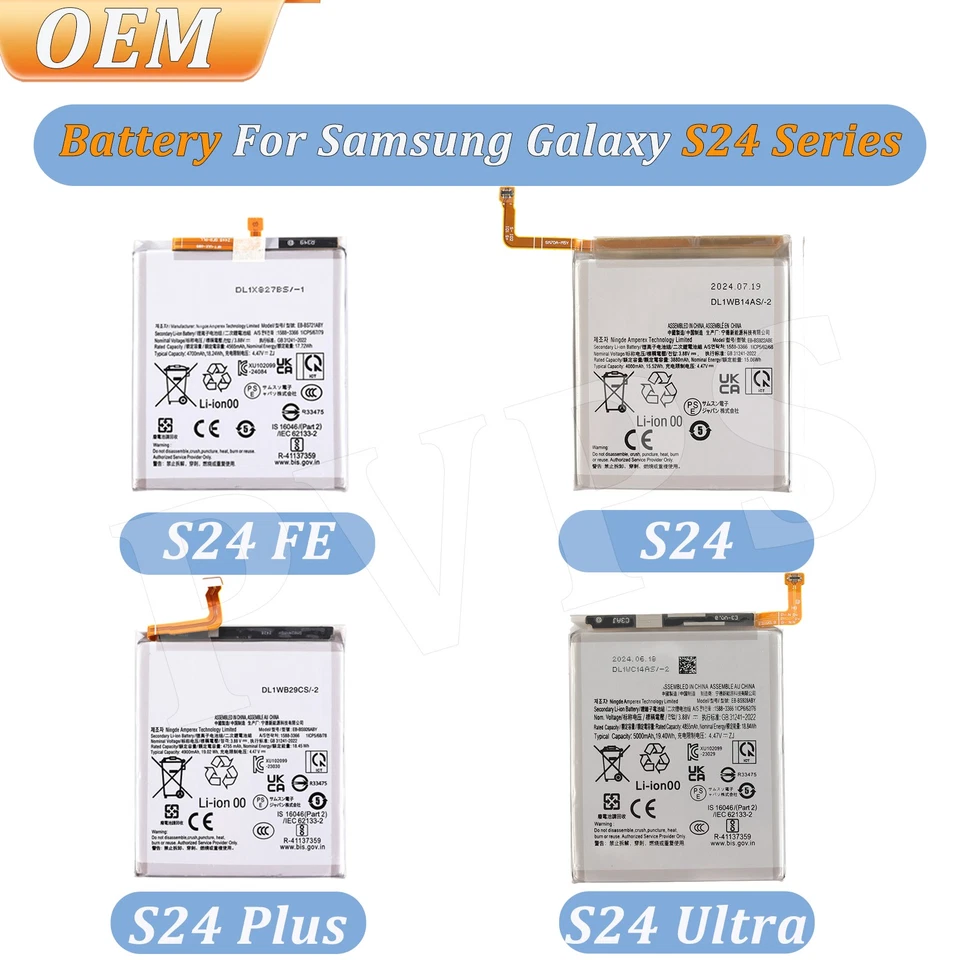 New OEM Replacement Battery For Samsung Galaxy S24/S24 Plus/S24 Ultra/S24 FE - Image 1 of 1