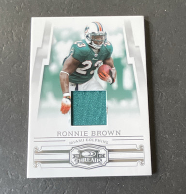 Donruss 2007 Threads Ronnie Brown #98 Miami Dolphins NFL Game Worn Patch 076/250