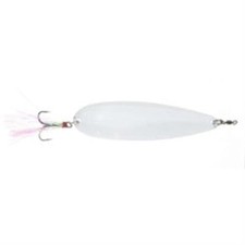 FS16-118 5 Lake Fork Flutter Spoon, Snow, 1-1/8oz, Bass Fishing Lure, Metal