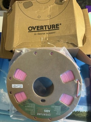 Overture 3D Printer Filament Pink 1 Full Coil In Sealed Pkg New
