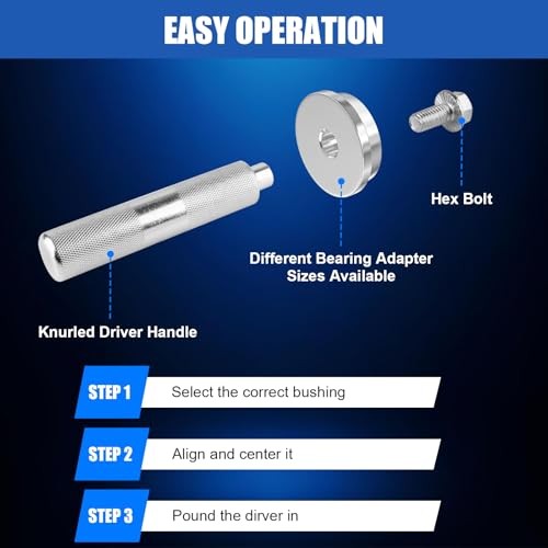 10pcs Bearing Race and Seal Driver Set, Bearing Press Kit with 1pc Driver 