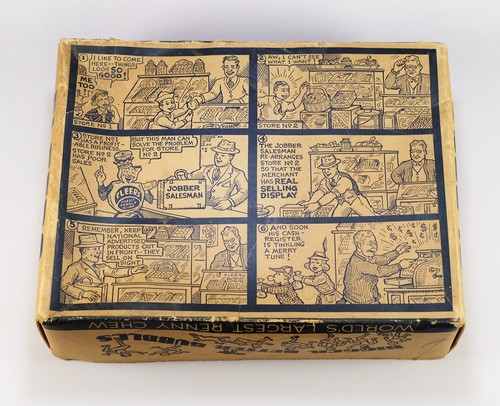 Vintage Fleers Dubble Bubble Gum Advertising Candy Box 1930s-1940s