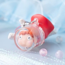 Ponyo on the Cliff Soft Vinyl Holder Ponyo in a bottle Keychain Studio Ghibli