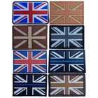 Union Jack Morale Patch Tactical Hook and Loop Badge Airsoft PVC Cotton Hiking