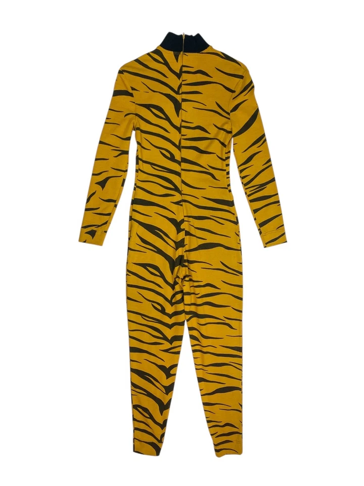 Rifat Ozbek Fall 1991 Tiger Stripe Orange & Black Catsuit Vintage Archive - Image 3 of 4
