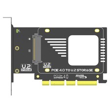 U.2 to PCIe 4.0 X4 Adapter, 64Gbps U.2 SFF-8639 to PCIe NVMe SSD Adapter Card...