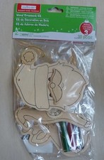 Creatology Christmas Holiday 3 wood ornaments kit Santa Claus reindeer