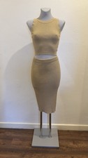 Michael Kors 2 - Teiler Top und Rock Gr. XS Gold Glitzer