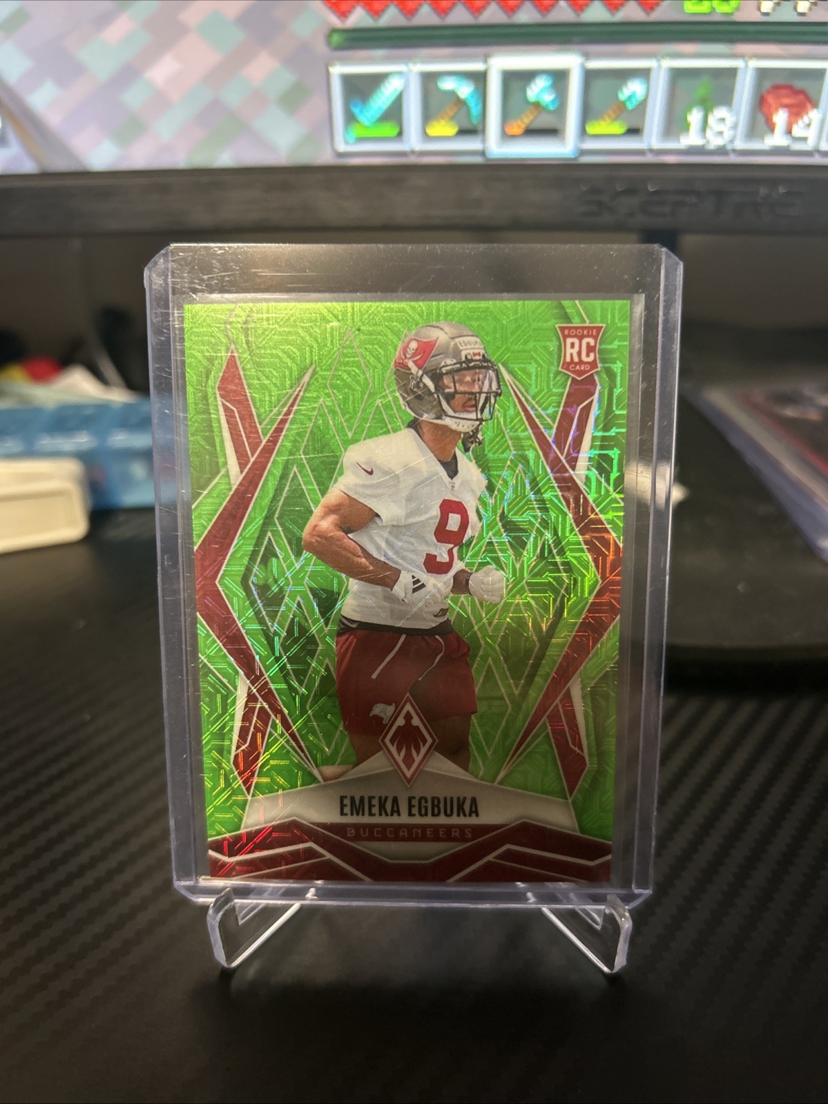 2025 Panini Phoenix - Rookies Emeka Egbuka #225 Lime Green Mojo /75 (RC)