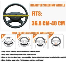 Coprivolante Auto, Coprivolante in Pelle Microfibra, Copri Volante Antiscivolo T - Miniatura 5