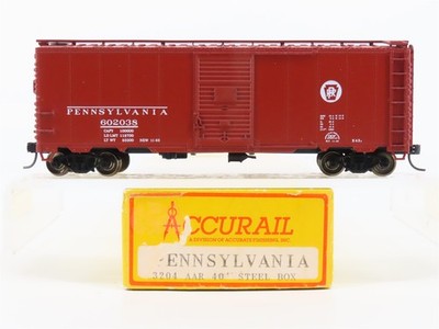 HO Scale Accurail 3204 PRR Pennsylvania 40' AAR Steel Box Car #602038 -Upgraded