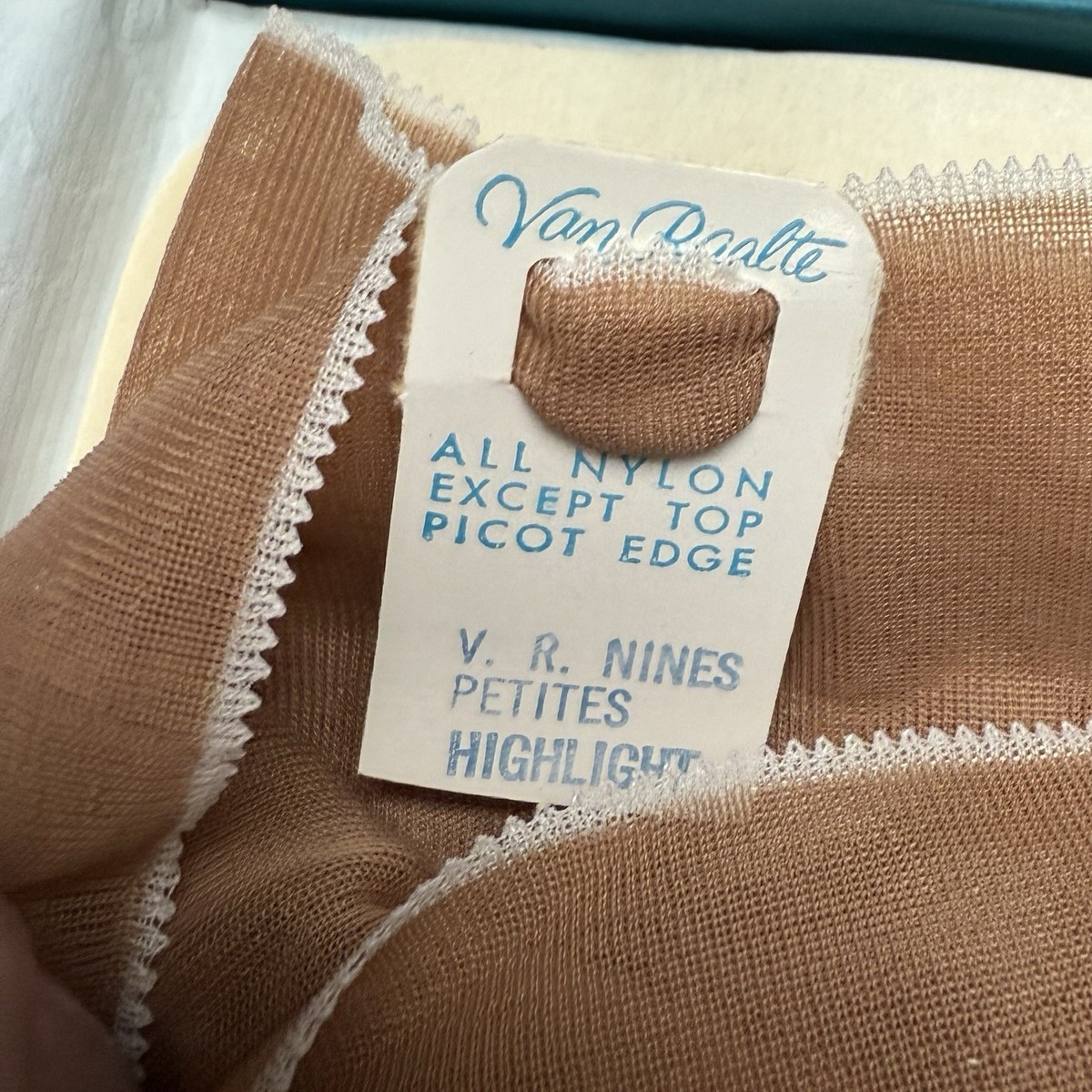 2-Vtg 50s VAN RAALTE Nines Highlight 10P Nylon Hose Stockings Seam  display picture 1
