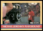 1990-91 NBA Hoops Inside Stuff #382 Michael Jordan Chicago Bulls basketball card