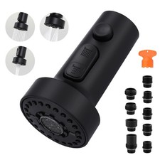 Pull Down Kitchen Faucet Head with 13 Adapters, 3 Modes