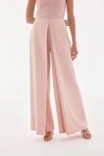 Joseph Ribkoff Pleated Front High Rise Wide Leg Pants 251734 Pink Quartz