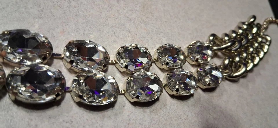 Gargantillas Collar The Limited Cristal Cadena Plata Foto 3 de 4