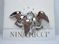 Nina Ricci Rhodium Plated Brooch -8106