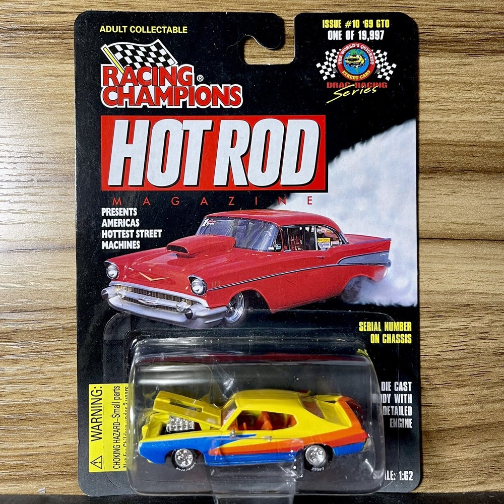 Racing Champions Hot Rod Magazine Drag Racing Issue #10 ‘69 Pontiac GTO New 1997
