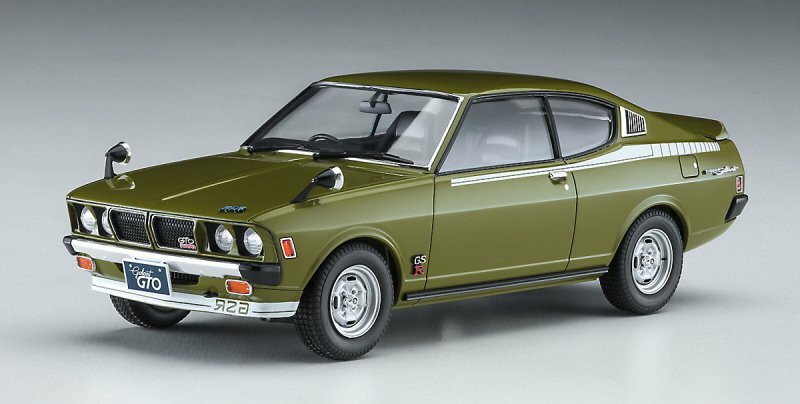 車プラモデル！MITSUBISHI GALANT GTO 2000 GSR 1973 Mitsubishi Galant GTO 2000GSR Early Version Car 1/24